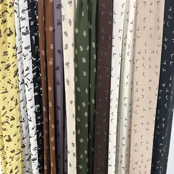 

2020 Pearl Chiffon Printed Fabric Thin Breathable Soft Drape Good Fashion WOMEN'S Dress Summer Dress Fabric/1m