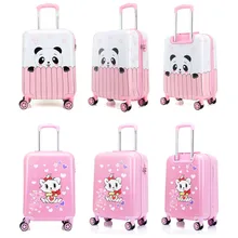 1" 19" 2" Inchs чемодан с рисунком, розовый чемодан на колёсиках, чемодан на колесиках для путешествий для детей, чемодан на колесиках, милая детская сумочка, подарок для девочек