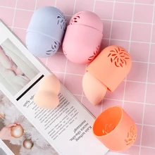 Новая силиконовая сушилка для макияжа с Порошковым слоем, подставка для губок, легко переносить косметический чехол, аксессуары для макияжа