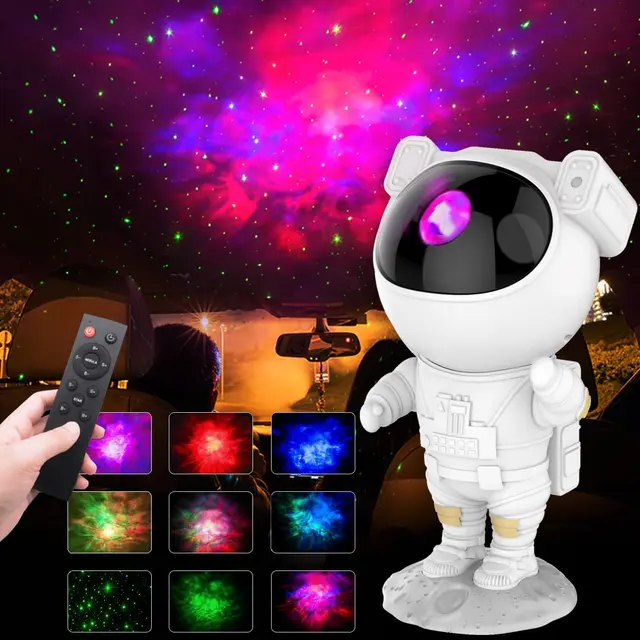 Kids Star Projector Night Light with Remote Control 360°Adjustable Design Astronaut Nebula Galaxy Lighting for Children Adults 1