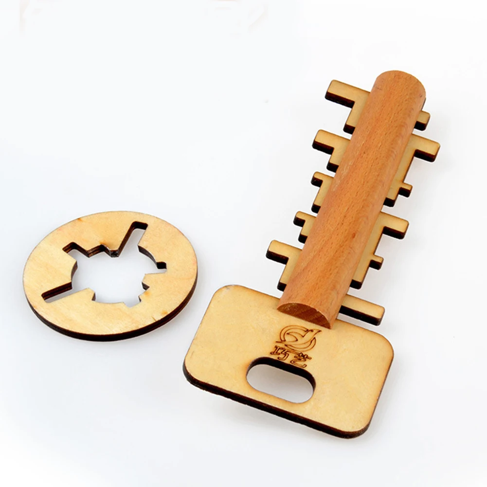 

Educational Toy Kids Preschool Intelligence Unlock Bamboo Children Wooden Key Funny