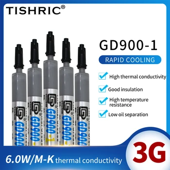 

TISHRIC 3g GD900 Thermal Grease For PC Thermal Paste For CPU Heatsink Cooler Thermally Conductive Adhesive Water Cooling