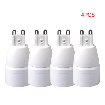 

4Pcs Adapter Converter Energy Saving Practical Lamp Holder Bulb Socket Home G9 To E14 Hotel Base Easy Install Plug