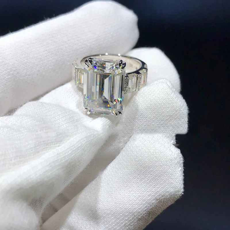 14K Золотое кольцо 3ct D Цвет VVS Moissanite кольцо обручальное кольцо с национальным сертификатом