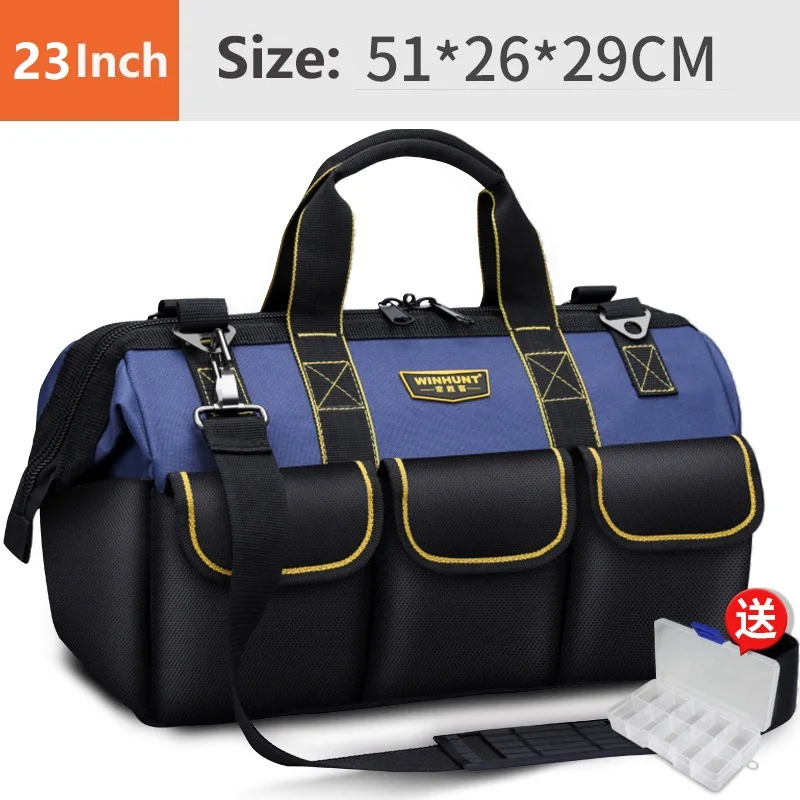 rolling tool chest Repair Tools Bag Workpro Suitcase Storage Organizer Electrician Tool Belt Multiple Function Large Capacity Oxford Waterproof tool chest with tools Tool Storage Items