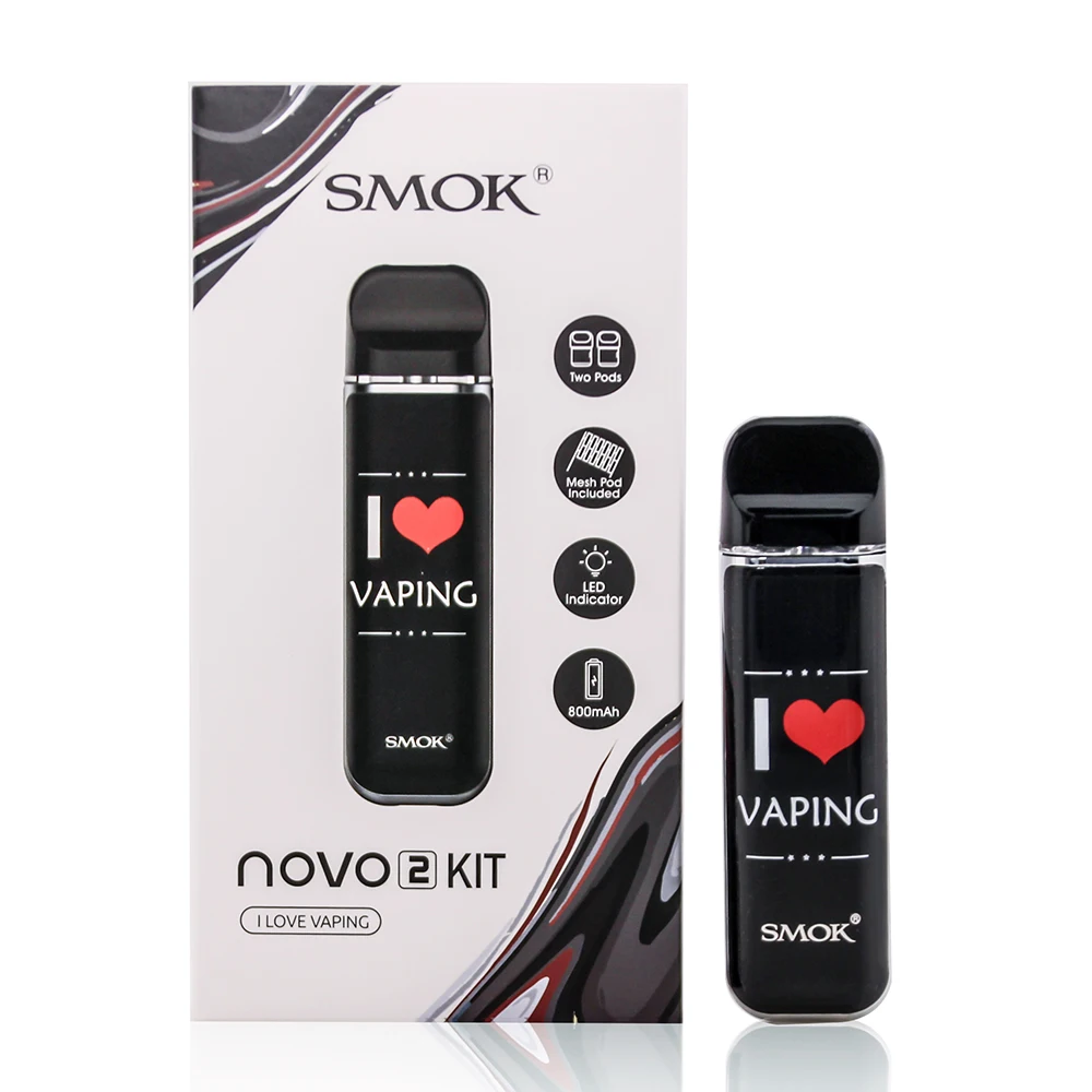 SMOK NOVO 2 Pod Vape комплект 800 мАч батарея 2 мл картридж Pod система электронная сигарета испаритель стартовый Vape комплект VS SMOK Nord - Цвет: I Love Vaping