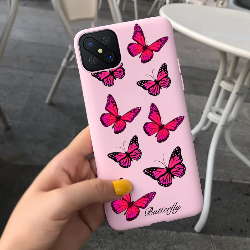 For OPPO Reno 4Z 5G Reno4Z CPH2065 Case Phone Cover Flower Cartoon Protective Bumper Funda Soft Coque For OPPO Reno4 Z A92s Etui 