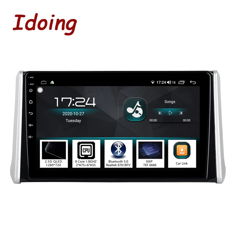 Idoing 10 2 &quot4G + 64G 2.5D QLED DSP автомобильное радио Android мультимедийный плеер для Toyota RAV 4