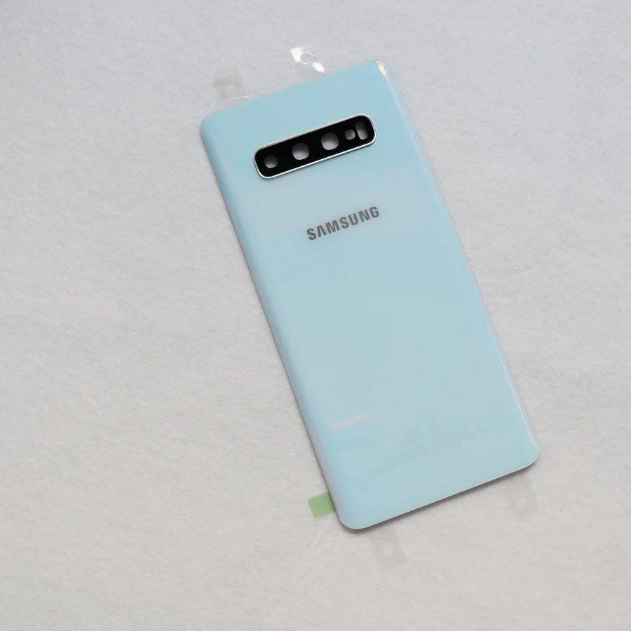 Стеклянная задняя крышка для батареи S10 для samsung Galaxy S10 Plus G973 G973F G975 S10e G970 Крышка корпуса задней двери наклейка