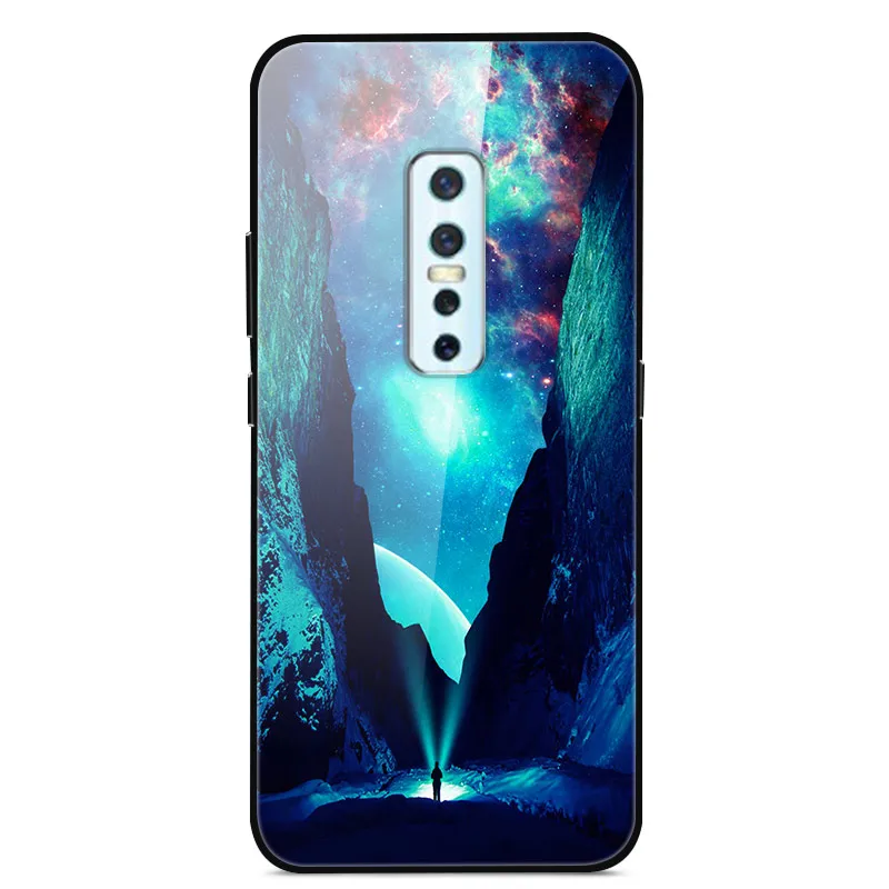 ДЛЯ Vivo V17 Pro Чехол закаленное стекло планета Космос крышка стеклянная задняя крышка для Vivo V17 Pro Coque оболочка для Vivo V17Pro V17 Pro - Цвет: 33