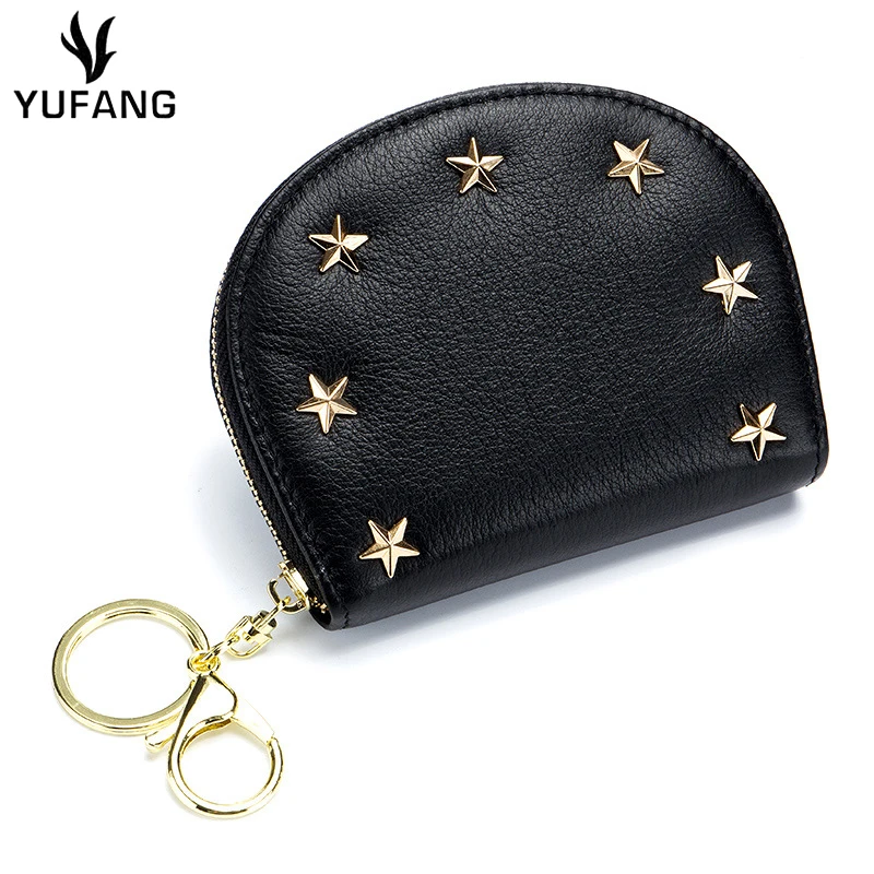 

YUFANG Bussiness Women Card Pocket Genuine Leather Card Package For Female Daily Small Clutch Bag Cowskin Wallets Trendy Purse