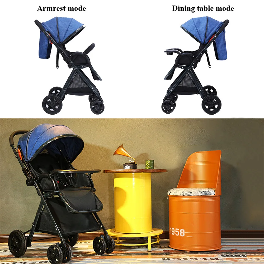 

Baby Stroller Light Folding Two Way 4 Seasons Push Cart Portable Trolley Umbrella Pushchair Buggy Jogger Travel System For Kids