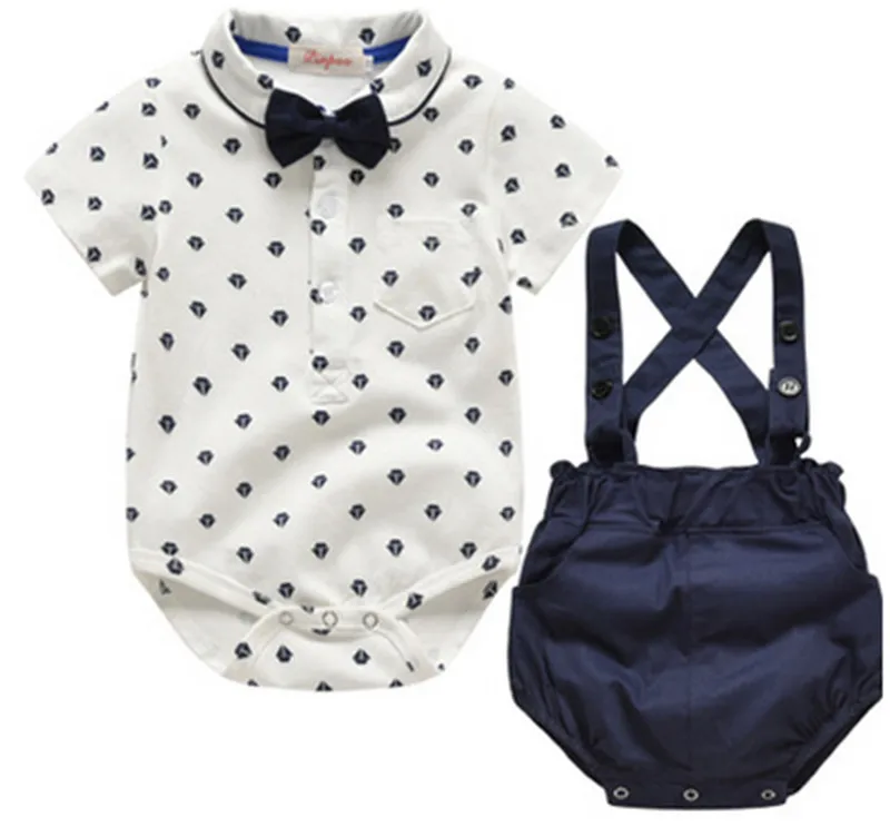 

Baby Toddler Boy Wedding Christening Tuxedo Formal Bow Tie Suit Clothes Outfit