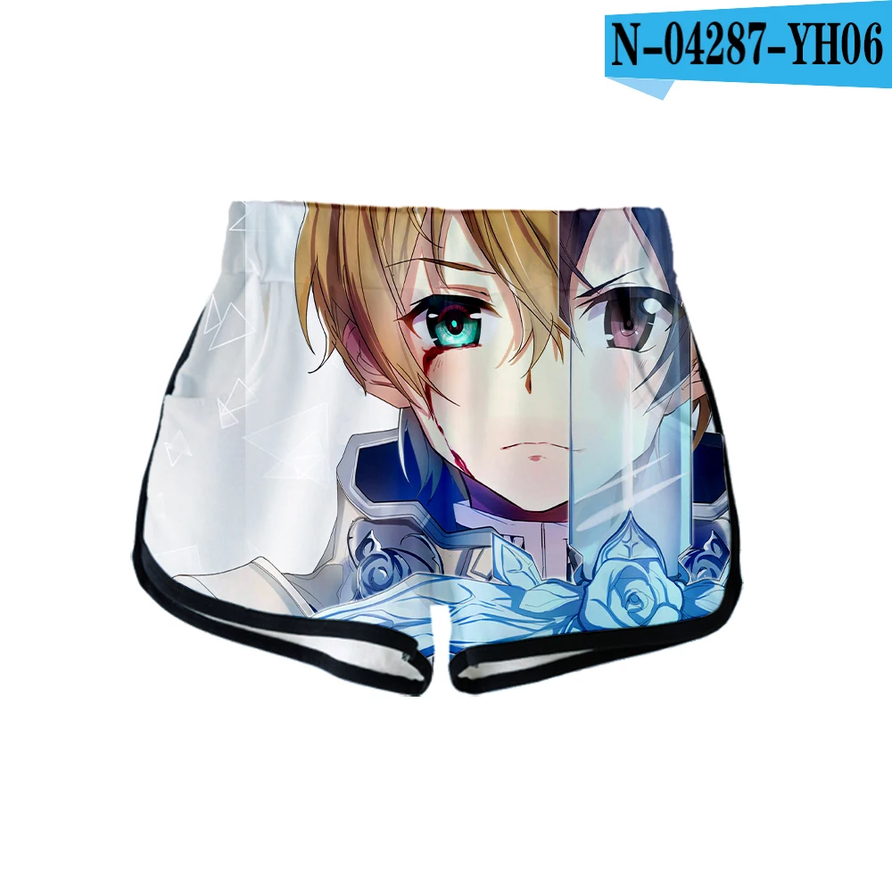 picture color Sword Art онлайн: спортивные шорты с принтом Алисия, сексуальные женские модные популярные повседневные шорты Харадзюку - Цвет: picture color