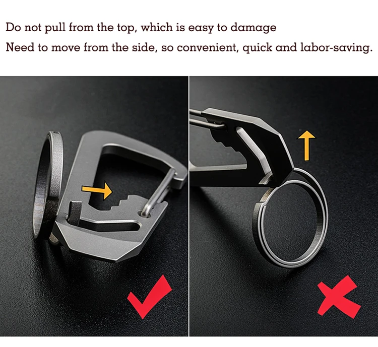 Роскошный титановый мужской ремень автомобильный брелок для ключей творческое ультра легкий EDC поясной подвесной брелок с кольцом держатель Брелок для ключей Лучший подарок