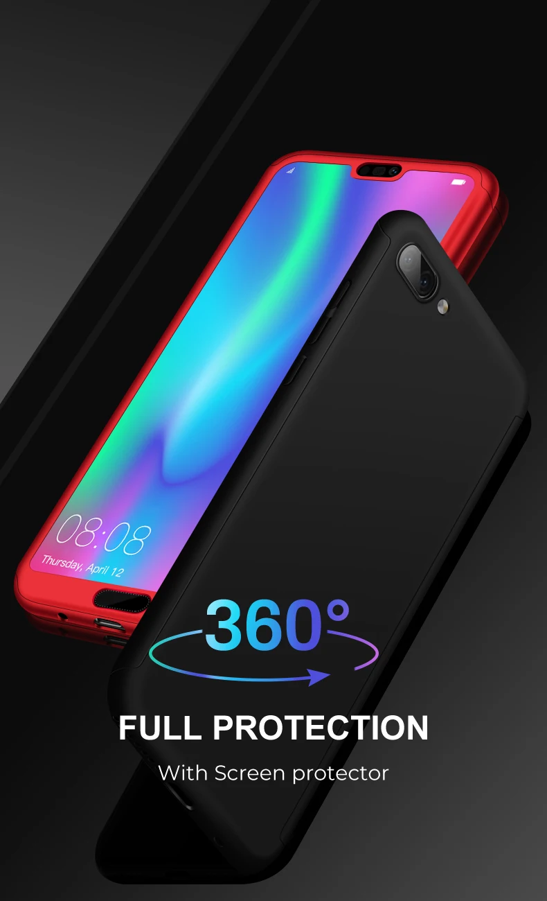 360 Full Protection Phone Case For Huawei P40 Lite Pro  Back Cover Case With Glass (1)