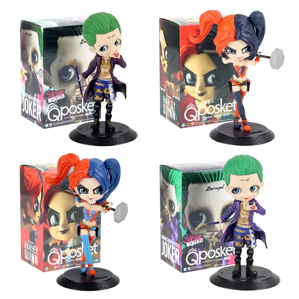 

4styles 14-16cm Qposket Harley Quinn the Joker Q Version Model Figurine PVC Action Figure Collectible Dolls Kids Gift