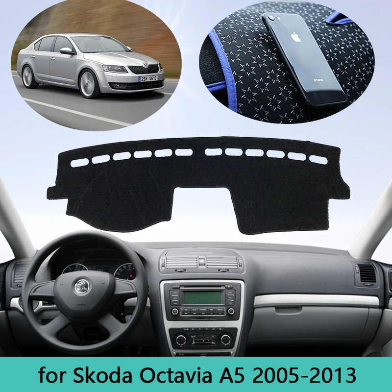 Car Dashboard Cover Dashmat For Skoda Octavia 2 A5 MK2 1Z 20052013 Sun Shade Dash Board Mat