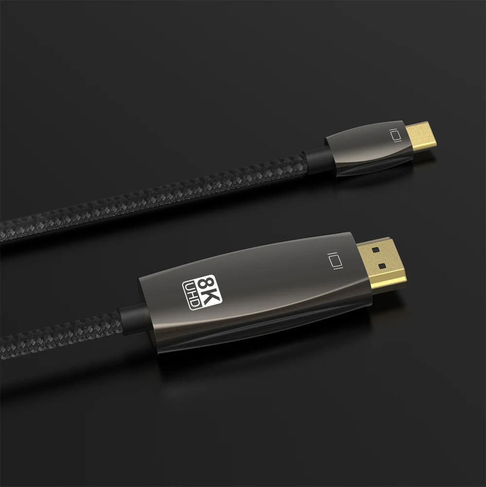 Кабель 8K @ 30 Гц 4K 120 USB C Type-C к HDMI-совместимый кабель из цинкового сплава версия HD для