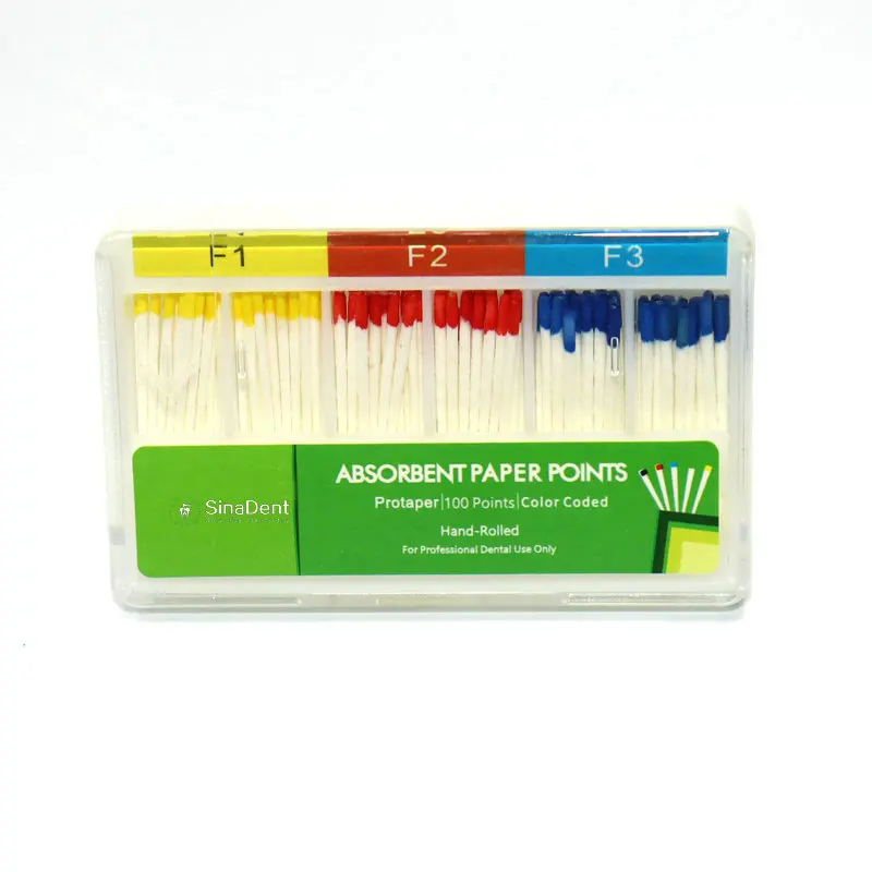 

100Pcs/pack Dental Absorbent Paper Points F1 F2 F3 Assorted Dental Materials Endodontic Instruments