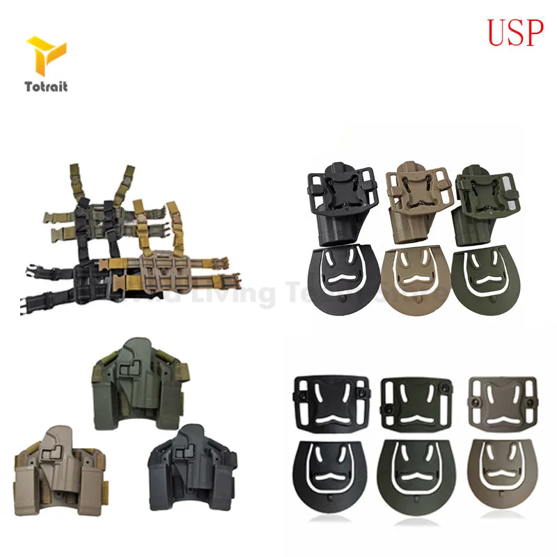 CQC тактический пистолет кобура для H & K USP компактный RH весло талии ноги пояс