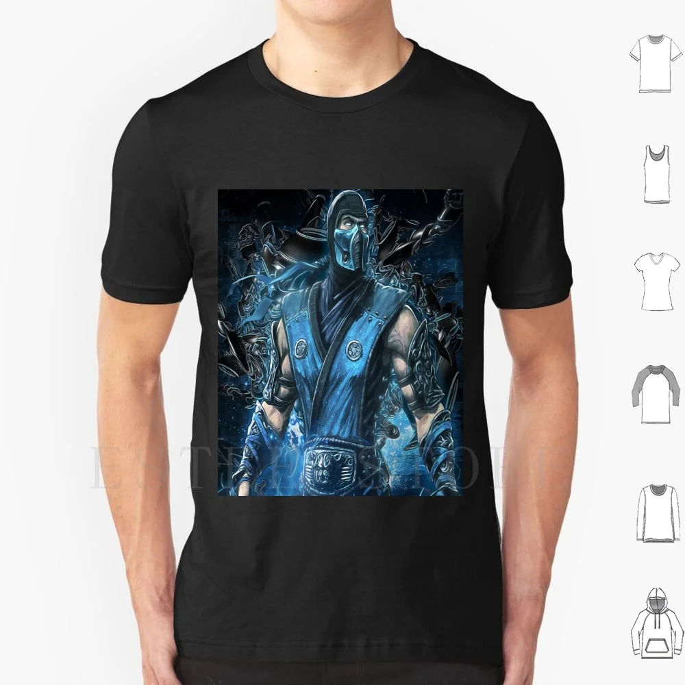 Copia Della Maglietta Sub Zero Mk11 Fai Da Te Big Size 100% Cotone Sub Zero 11 Sub Zero Mortal Kombat 11 Mortal Kombat Sub Zero 11 11 Sub