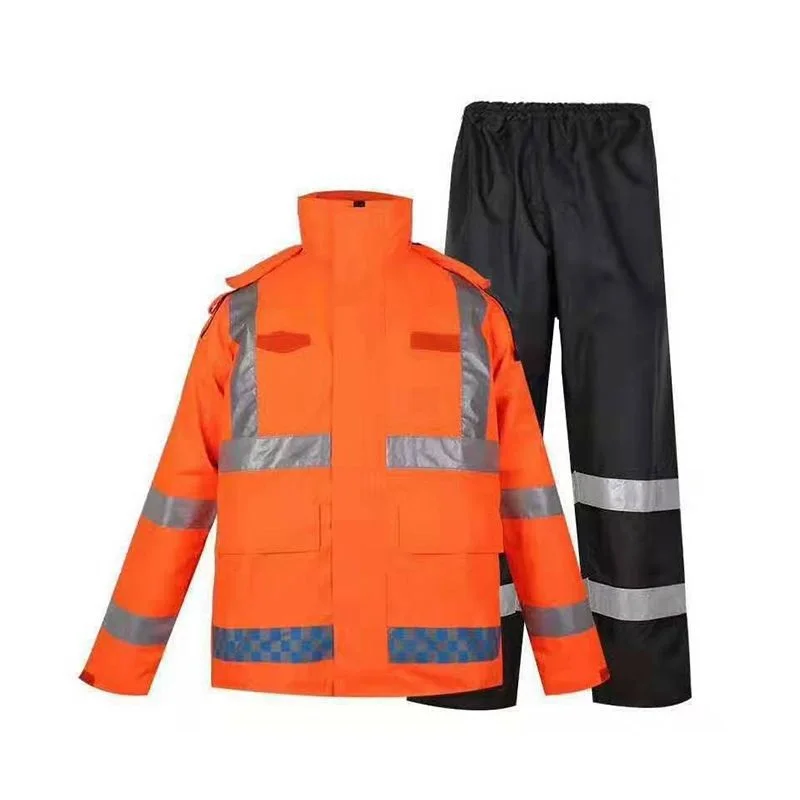 Hi Vis Orange safety Worker jacket 