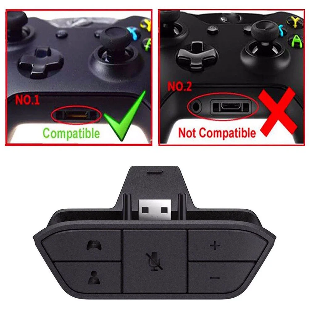 Stereo-Headset-Adapter für Microsoft Xbox One Controller, Headset-Audio-Kopfhörer-Konverter für Xbox One Controller_voghion.com