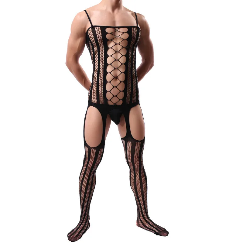 Sexy lingerie latex erotic lingerie bodystocking catsuit body suit male crotchless man sexy intimates costumes underwear hose men bodysuit jumpsuit,men lingerie underwear