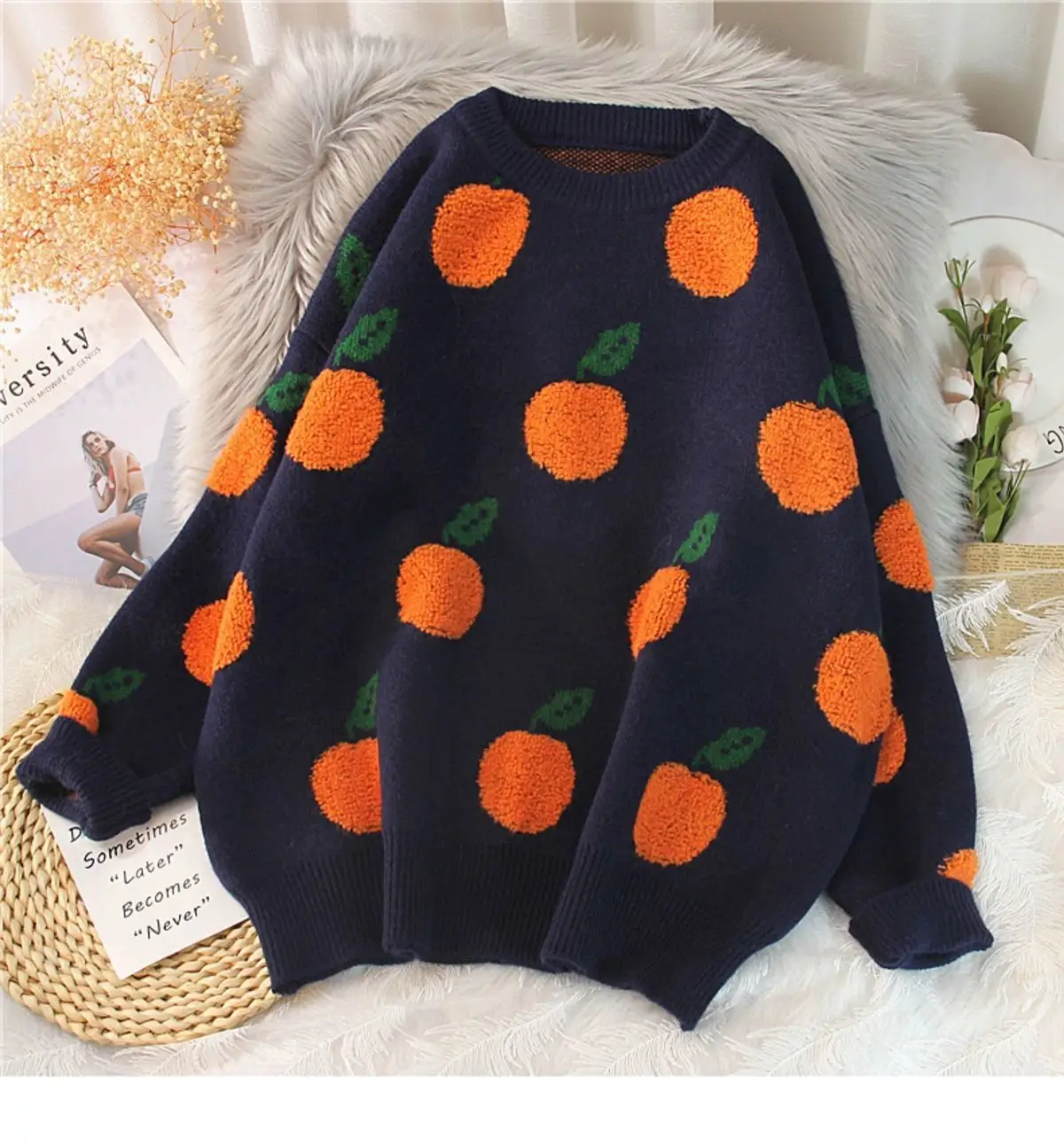 Women's Round Neck Sweater Image 2