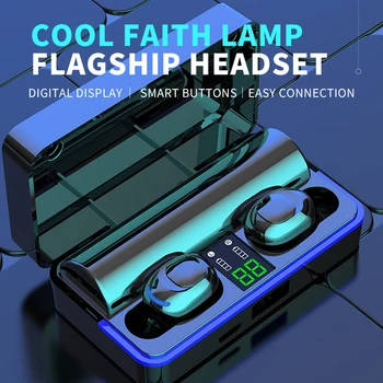 

LED Bluetooth 5.0 Wireless Earphones Headphones Earbuds TWS Touch Control Sport Headset Noise Cancel Waterproof 2600mah