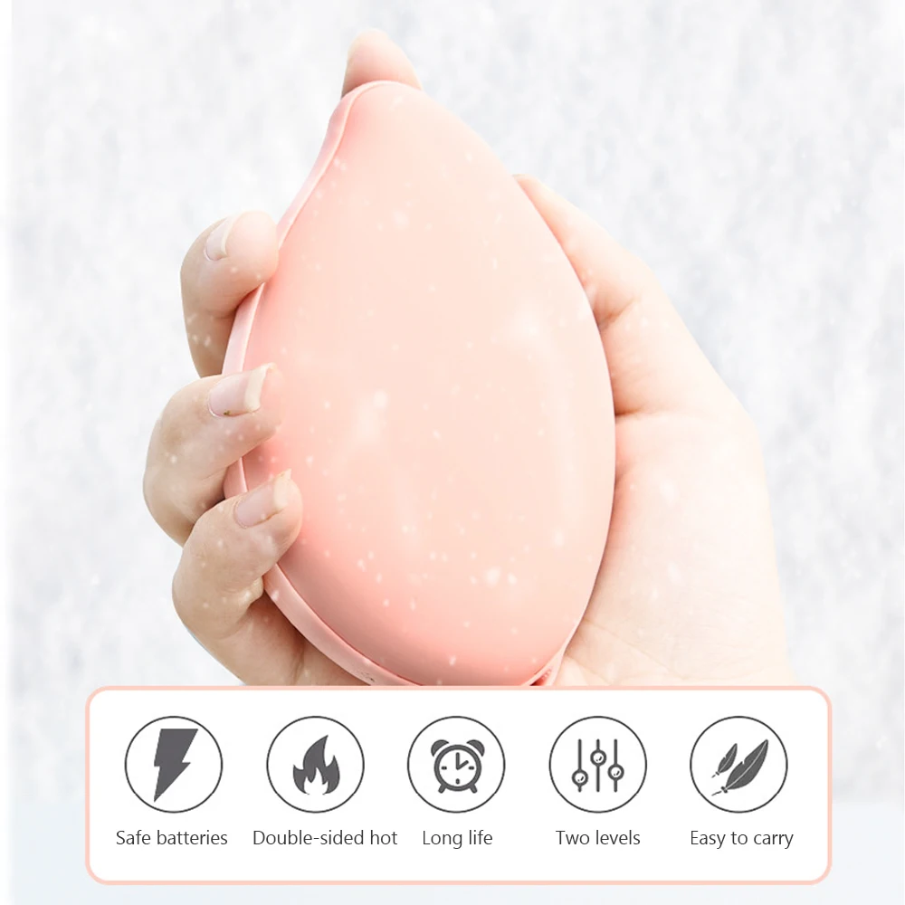 5200mAh USB Rechargeable Electric Hand Warmer Winter Double-Side Heating Mini 5V Pocket Power Bank 2 in 1 | Дом и сад