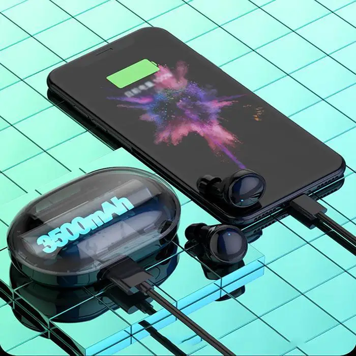 Водонепроницаемые bluetooth-наушники Bass In-Ear Sport 3500 мАч гарнитуры 10 метров 95dB с 16 зарядным устройством IPX8 5h