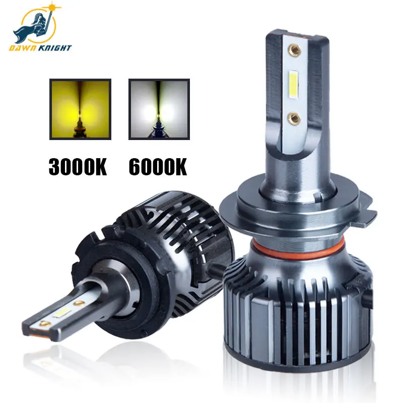 DAWNKNIGHT F31 H4 H7 Автомобильные светодиодные фары H1 H11 9005 HB3 9006 HB4 9012 D2S D2R лампы CSP 3000K