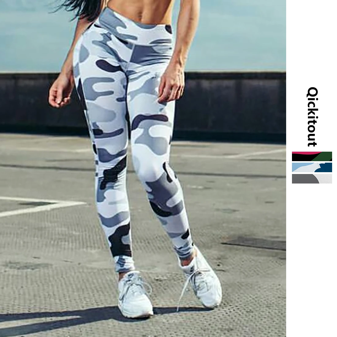 Camouflage Gym Leggings Womens