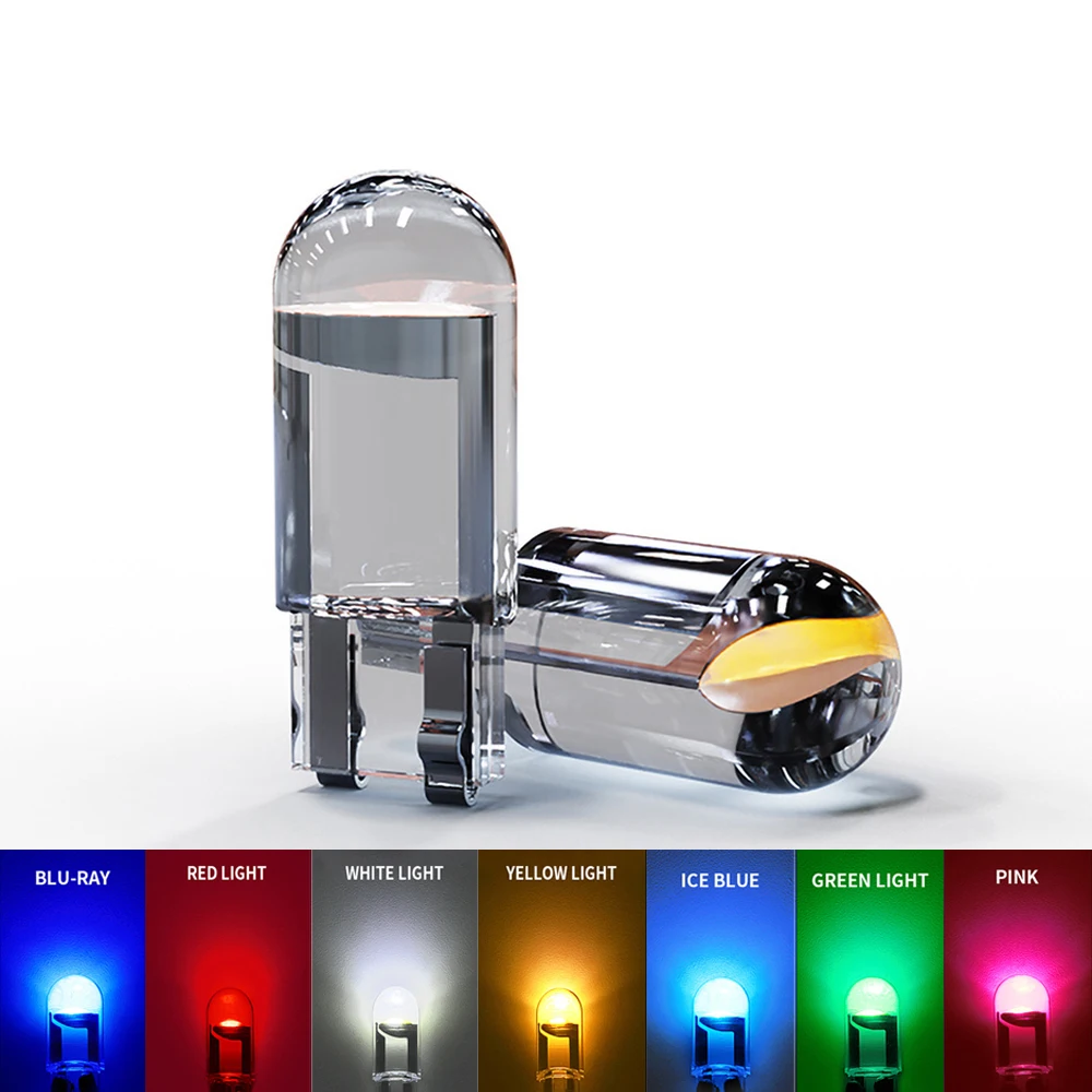 T10 W5W t 10 5w5 194 SMD Car Led Light Auto Interior Reading Clearance Side  Wedge Bulb Lamp Yellow Orange Amber 12V Accessories - AliExpress