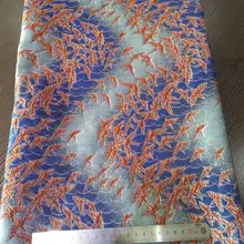 Жаккардовая парча ткань в черном цвете Новое поступление жаккардовая парча ткань с тюлем блузка DHL05