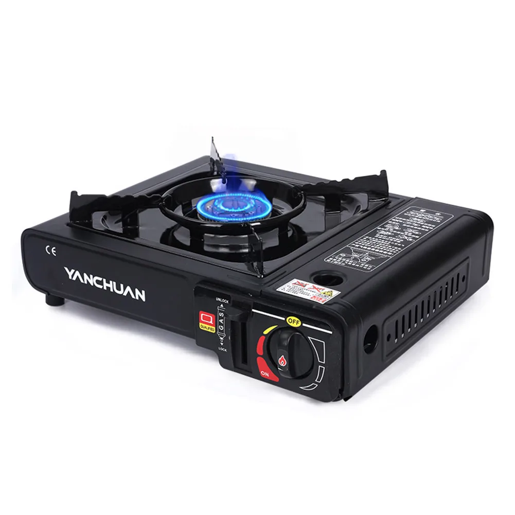 Outdoor Portable Foldable Gas Stove Dual Use Hiking Set Camping Stove Equipment for Hiking Trekking Picnic Party