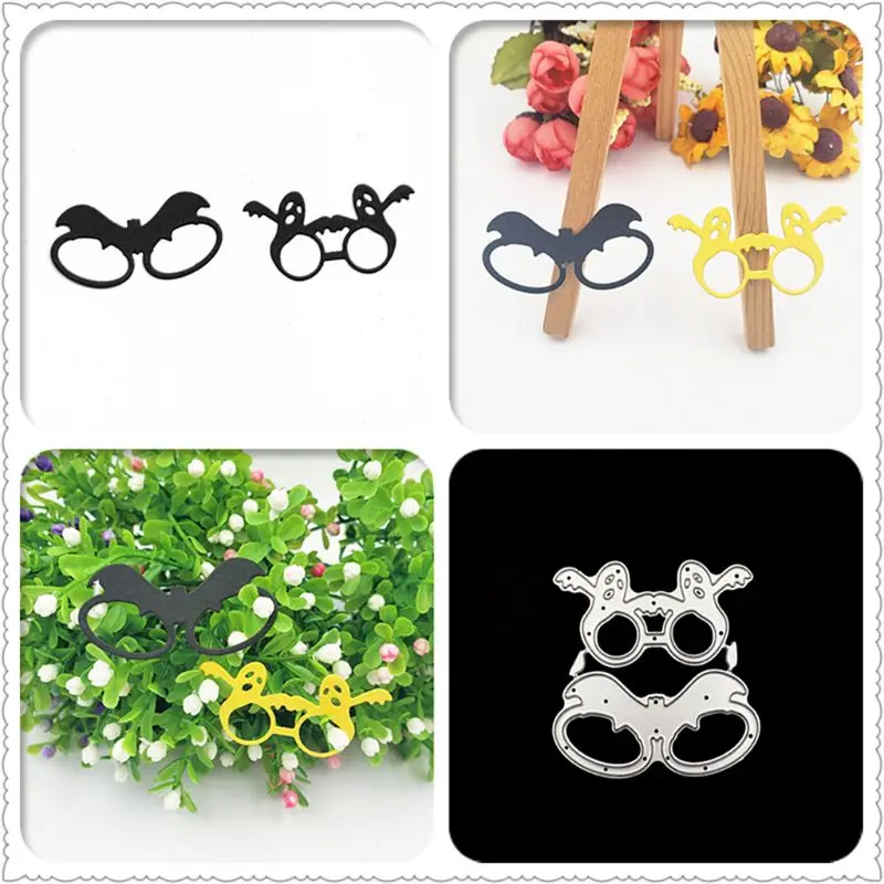 

Halloween Ghost Bat Glasses Metal Cutting Dies Stencil DIY Scrapbooking Album Stamp Paper Card Embossing Crafts Decor