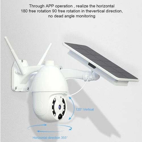 HONTUSEC 4G SIM 카드 솔라 PTZ IP 카메라, 4MP 모션 감지 PIR 솔라 와이파이 카메라, 야외 양방향 오디오, 컬러 나이트 비전 4