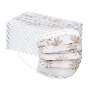 

50PC Adult Disposable Sanitary Mask 3-Plys Nonwoven Anti- Dust Mask Anti spray particles Breathable Earloop face Mask In stock