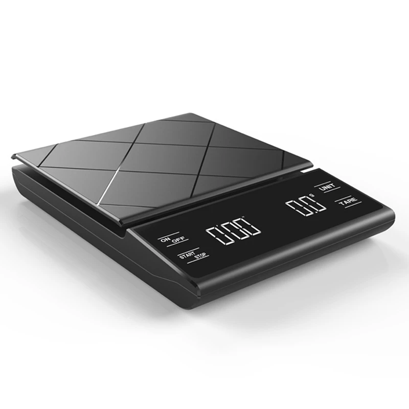 Electronic Display Coffee Scale 3Kg/0.1G Drip Coffee with Timer High Precision Food Kitchen Scales Precision Scale