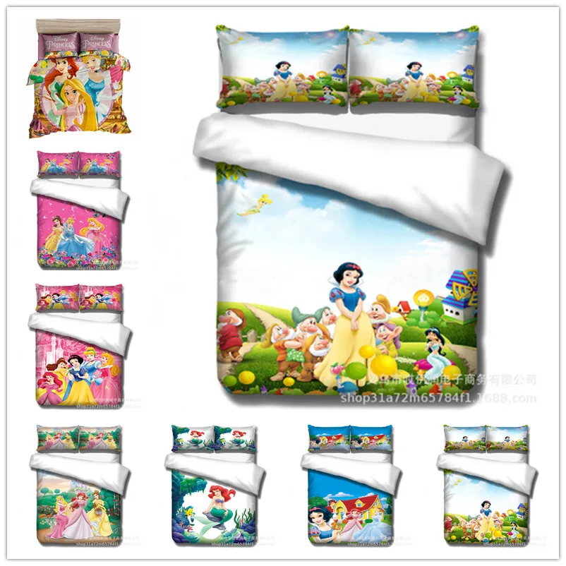 Disney Snow White Princess Comforter Bedding Set Single Queen King Size Bedding Set Duvet Cover Set