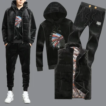 

New Hoodies Set Men Hoodies Sportswear Sweatshirt Male Set Winter Track Sport Suit For Men Pants Sportwear Hommes Coat JJ60NT