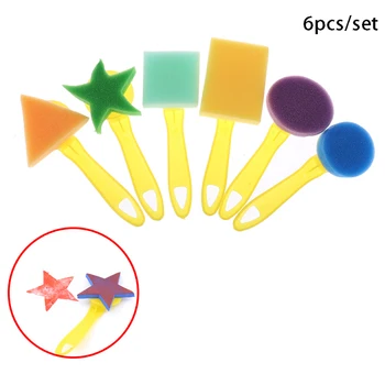 

6Pcs/set Sponge Painting Brushes Kid DIY Graffiti Kindergarten Early Educational