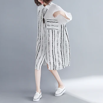 

Prevent bask in summer clothes make leisure literature loose cotton and linen shirt dress fat mm jin big yards cardigan