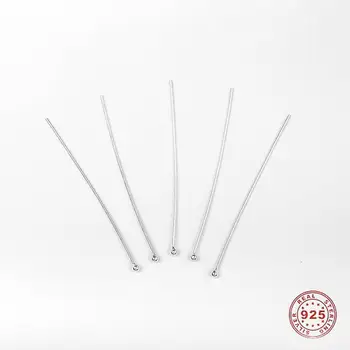 

Doreen Box 925 Sterling Silver Ball Head Pins Silver DIY Findings Jewelry Wholesale, 0.5mm (24 gauge),(Approx 12 PCs), 1 Gram