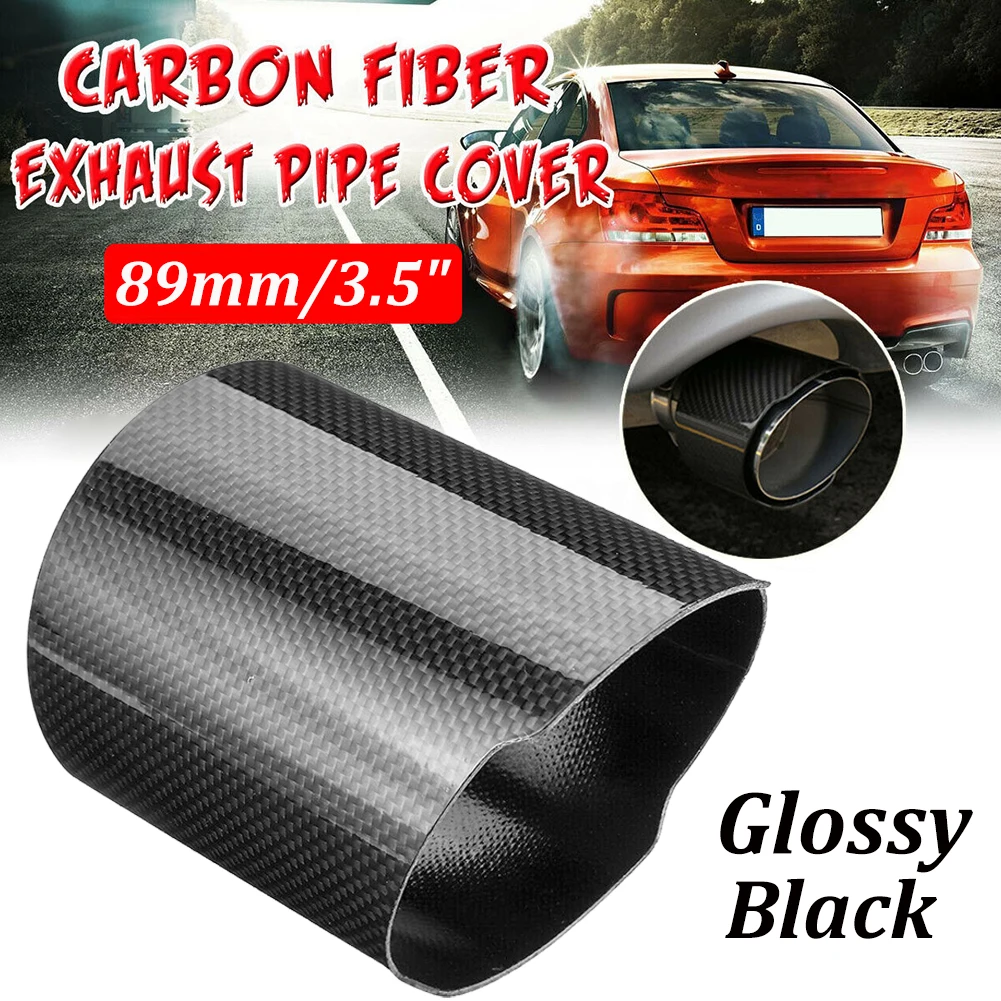 89mm Outlet Universal Carbon Fiber Exhaust Muffler Tip Pipe Cover Car Exhaust Pipe Cover With Full Carbon Car Accessories 89mm Outlet Universal Carbon Fiber Exhaust Muffler Tip Pipe Cover Car Exhaust Pipe Cover With Full Carbon Car Accessories