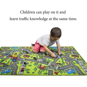 

Baby Plush Carpet Traffic Pattern Carpet Mat Anti-Slip Anti-Fall Game Crawling Mat Educational Toy &Toddler Gift For Girl Boy