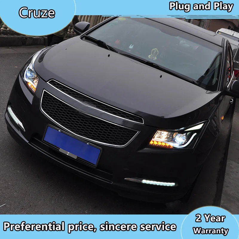 Автомобильный Стайлинг Головной фонарь для Chevrolet Cruze фары 2009- светодиодный фонарь DRL Q5 Bi Xenon объектив Высокий Низкий луч парковка